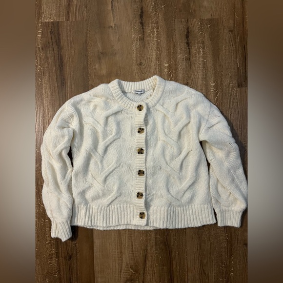 Madewell Antique Cream Ashmont Cardigan Sweater - Picture 2 of 7